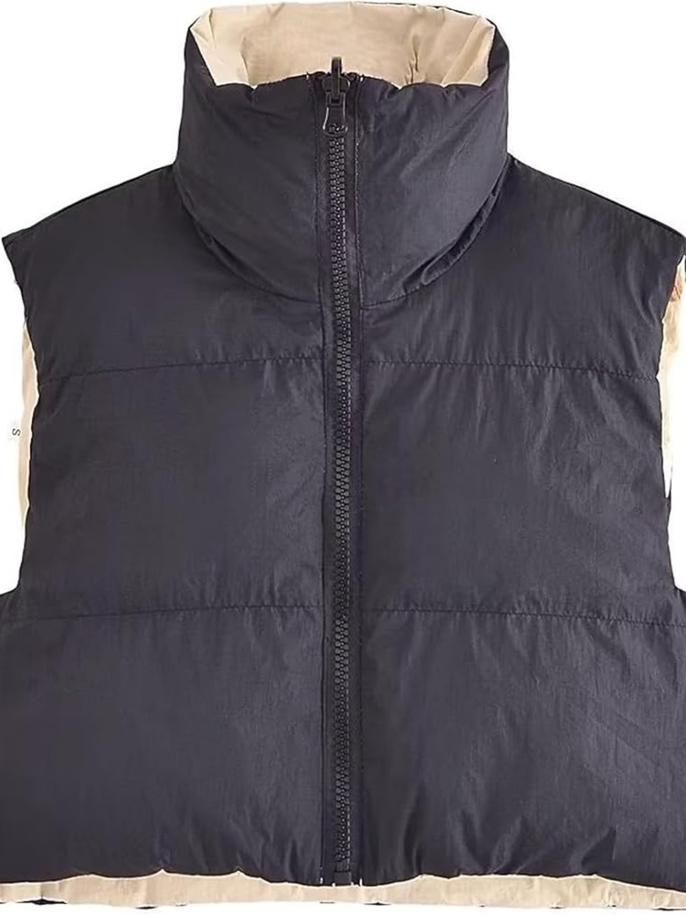 Double Sided Crop Puffer Vest